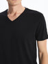 LC Waikiki V Neck Short Sleeve Combed Cotton Men's T-shirt